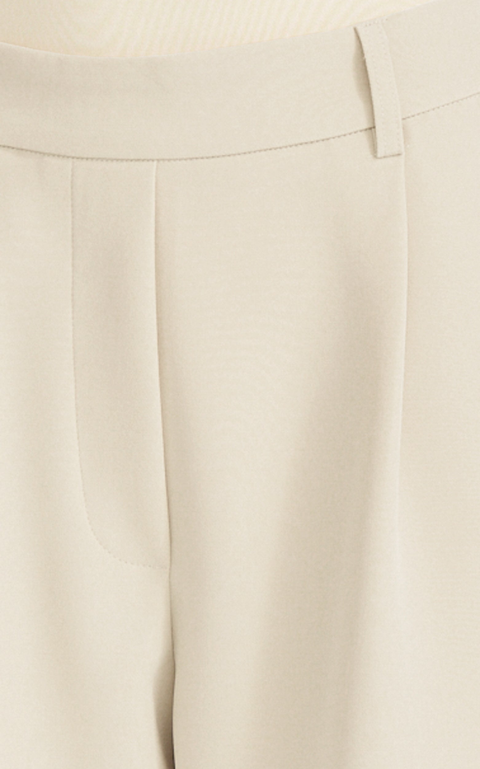 Tessa Pants - Elastic Back Pull On Tailored Pants in Beige